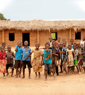 Children in African village